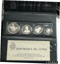  アンティークコイン コイン 金貨 銀貨  Guinea 1969 Indigenous Mint Pack Set of 4 Silver Coins,Proof