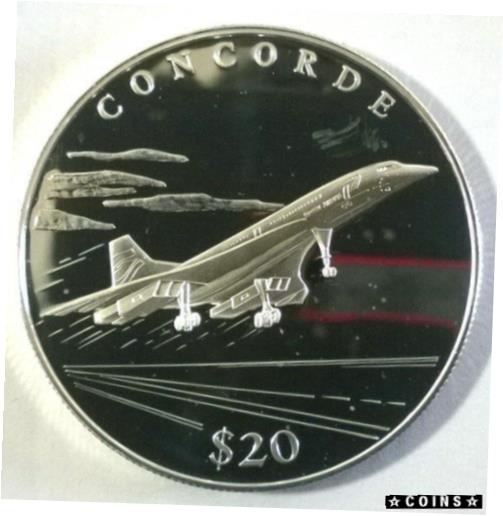 ڶ/ʼݾڽա ƥ    [̵] Liberia 2000 Concorde 20 Dollars Silver Coin,Proof