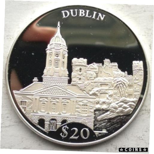 【極美品/品質保証書付】 アンティークコイン コイン 金貨 銀貨 [送料無料] Liberia 2000 Dublin 20 Dollars Silver Coin,Proof