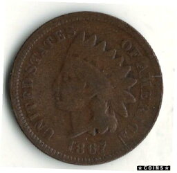 【極美品/品質保証書付】 アンティークコイン コイン 金貨 銀貨 [送料無料] 1867 INDIAN HEAD PENNY