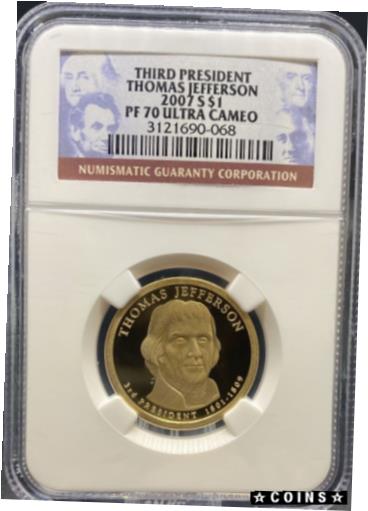 ڶ/ʼݾڽա ƥ    [̵] 2007-S Third President Thomas Jefferson PF70UCAM NGC (#PA3121690068)