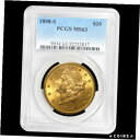 【極美品/品質保証書付】 アンティークコイン 金貨 $20 Liberty Gold Double Eagle MS-63 PCGS (1800s S-Mint) - SKU#200359 [送料無料] #got-wr-4527-104