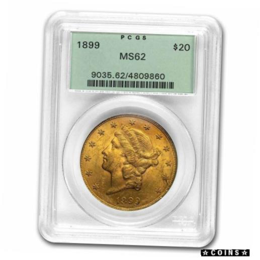 【極美品/品質保証書付】 アンティークコイン 金貨 1899 $20 Liberty Gold Double Eagle MS-62 PCGS (OGH) - SKU#232363 [送料無料] #got-wr-4527-179