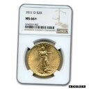 【極美品/品質保証書付】 アンティークコイン 金貨 1911-D $20 Saint-Gaudens Gold Double Eagle MS-66+ NGC - SKU#209347 [送料無料] #got-wr-4527-190