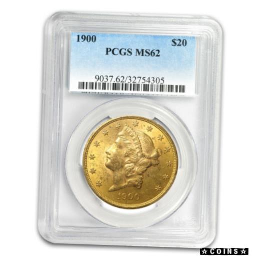 【極美品/品質保証書付】 アンティークコイン 金貨 1900 $20 Liberty Gold Double Eagle MS-62 PCGS - SKU#12504 [送料無料] #got-wr-4527-205