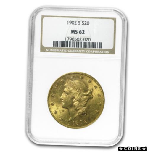 【極美品/品質保証書付】 アンティークコイン 金貨 1902-S $20 Liberty Gold Double Eagle MS-62 NGC [送料無料] #got-wr-4527-219
