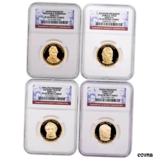 yɔi/iۏ؏tz AeB[NRC RC   [] Set of 4: 2009-S Presidential Dollars NGC PF69 UCAM