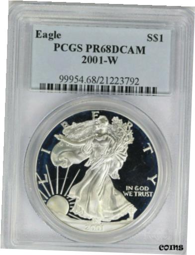 ڶ/ʼݾڽա ƥ    [̵] 2001-W PCGS Silver Eagle Proof PR68DCAM Classic Blue Label *3792