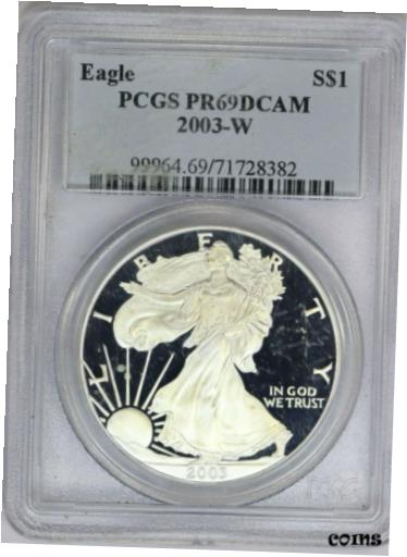ڶ/ʼݾڽա ƥ    [̵] 2003-W PCGS American Silver Eagle Proof PR69DCAM (Spots)