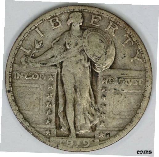 ڶ/ʼݾڽա ƥ    [̵] 1919-P 25C Silver Standing Liberty Quarter Raw US Coin
