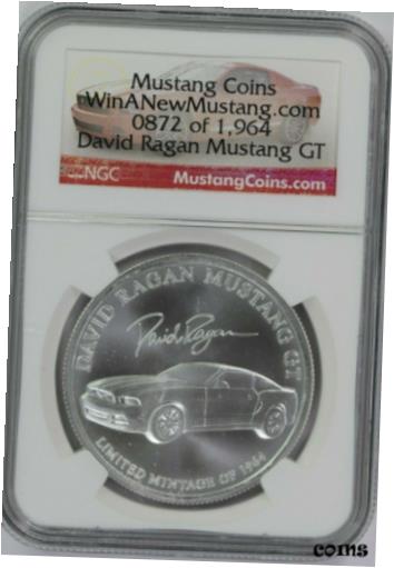 ڶ/ʼݾڽա ƥ    [̵] Mustang Coins NGC David Ragan Mustang GT 1 oz 999 Fine Silver WinaNewMustang