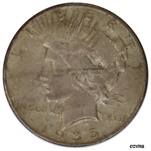  アンティークコイン コイン 金貨 銀貨  1935-S $1 Silver Peace Dollar Circulated Raw US Coin Better Date/Mint