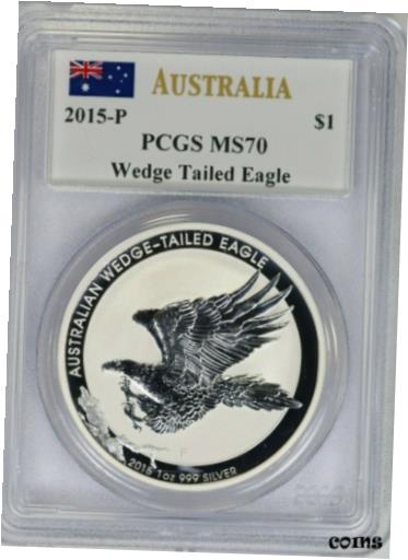 ڶ/ʼݾڽա ƥ    [̵] 2015-P PCGS Australia 1 oz Silver Wedge-Tailed MS70 Mercanti Signed