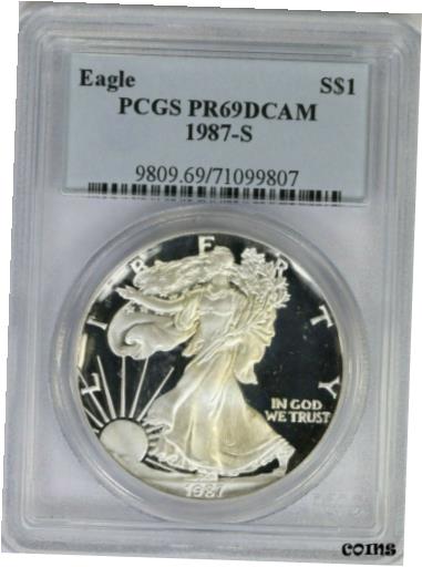 ڶ/ʼݾڽա ƥ    [̵] 1987-S PCGS Silver Eagle Proof PR69DCAM Classic Blue Label *9807