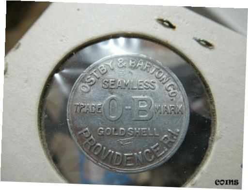 【極美品/品質保証書付】 アンティークコイン コイン 金貨 銀貨 [送料無料] Vintage OSTBY-BARTON Jewelry CO. Token Coin PROVIDENCE RI Seamless Gold Shell