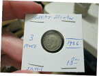 【極美品/品質保証書付】 アンティークコイン コイン 金貨 銀貨 [送料無料] 1926 Great Britain NICE Silver Coin, 3 Penny, King George, MORE AUCTIONS TODAY