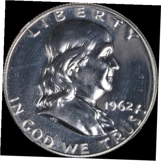 【極美品/品質保証書付】 アンティークコイン コイン 金貨 銀貨 [送料無料] 1962 Franklin Half Dollar Proof NGC PF67 Blazing White Gem Superb Eye Appeal