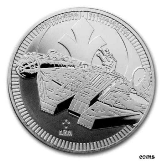 【極美品/品質保証書付】 アンティークコイン コイン 金貨 銀貨 [送料無料] 2021 Niue Millennium Falcon Star Wars $2 1oz Silver Coin ~~In Stock~~