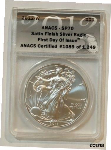 ڶ/ʼݾڽա ƥ    [̵] 2012 W 1 oz Burnished American Silver Eagle $1 Anacs SP70 First Day of Issue 767