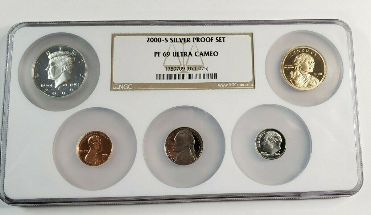 ڶ/ʼݾڽա ƥ    [̵] 2000-S United States Silver Proof Set NGC PF 69 ULTRA CAMEO 5 Coin Set