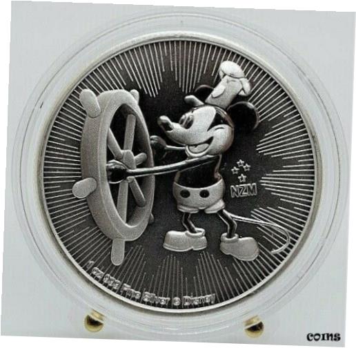 ڶ/ʼݾڽա ƥ    [̵] 2017 Niue - Disney Mickey Mouse Steamboat Willie - 1 Oz Silver Coin
