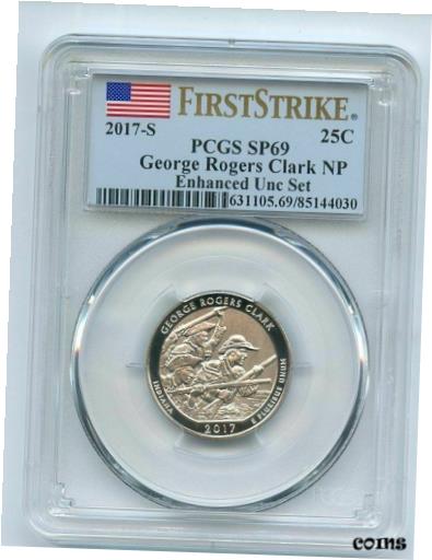 ڶ/ʼݾڽա ƥ    [̵] 2017-S George Rogers Clark NP Quarter Enhanced Finish PCGS SP69 -First Strike