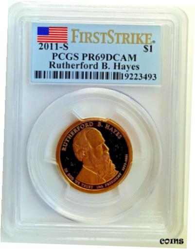 ڶ/ʼݾڽա ƥ    [̵] 2011-S Rutherford B. Hayes Presidential Dollar PCGS PR69 DCAM-First Strike.