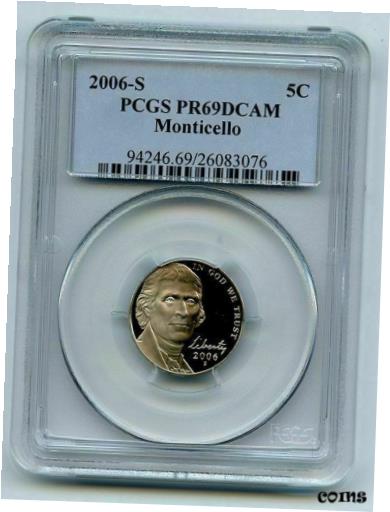 ڶ/ʼݾڽա ƥ    [̵] 2006 S-Monticello Jefferson Nickel (5C) PCGS PR69 DCAM.