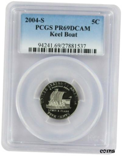 ڶ/ʼݾڽա ƥ    [̵] 2004 S-Keel Boat Jefferson Nickel (5C) PCGS PR69DCAM- Westward Journey Series