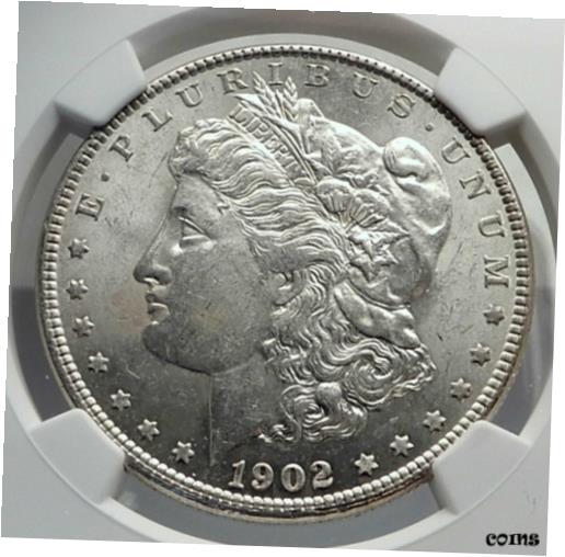 ڶ/ʼݾڽա ƥ    [̵] 1902 UNITED STATES of America SILVER Morgan US Dollar Coin EAGLE NGC MS i79852