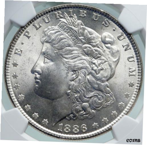 ڶ/ʼݾڽա ƥ    [̵] 1886 UNITED STATES of America SILVER Morgan US Dollar Coin EAGLE NGC i87364