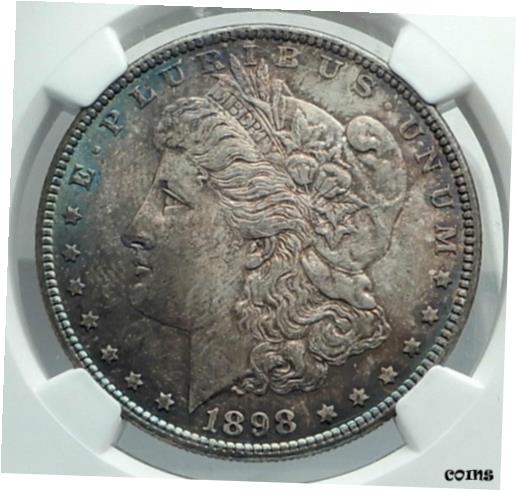 ڶ/ʼݾڽա ƥ    [̵] 1898 UNITED STATES of America SILVER Morgan US Dollar Coin EAGLE NGC MS i78874