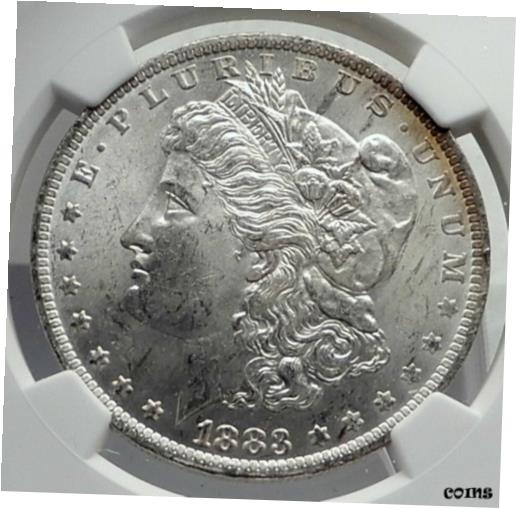 ڶ/ʼݾڽա ƥ    [̵] 1883 UNITED STATES of America SILVER Morgan US Dollar Coin EAGLE NGC MS i80080