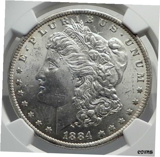 ڶ/ʼݾڽա ƥ    [̵] 1884 UNITED STATES of America SILVER Morgan US Dollar Coin EAGLE NGC MS i79851