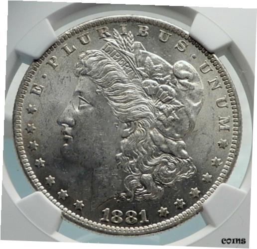 ڶ/ʼݾڽա ƥ    [̵] 1881 UNITED STATES of America SILVER Morgan US Dollar Coin EAGLE NGC MS i79842