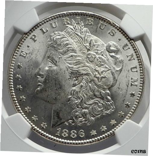 ڶ/ʼݾڽա ƥ    [̵] 1886 UNITED STATES of America SILVER Morgan US Dollar Coin EAGLE NGC MS i80057