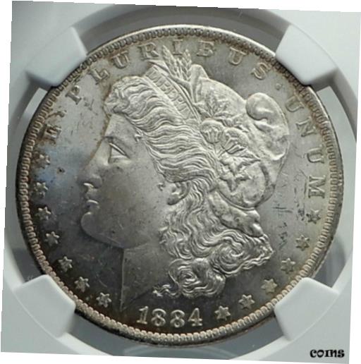 ڶ/ʼݾڽա ƥ    [̵] 1884 UNITED STATES of America SILVER Morgan US Dollar Coin EAGLE NGC MS i79594