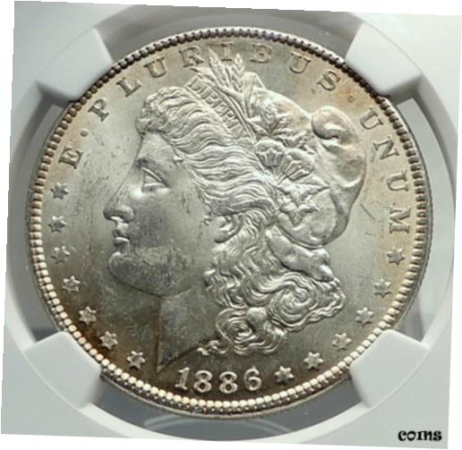 ڶ/ʼݾڽա ƥ    [̵] 1886 UNITED STATES of America SILVER Morgan US Dollar Coin EAGLE NGC MS i79835