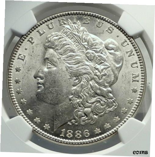 ڶ/ʼݾڽա ƥ    [̵] 1886 UNITED STATES of America SILVER Morgan US Dollar Coin EAGLE NGC MS i79834