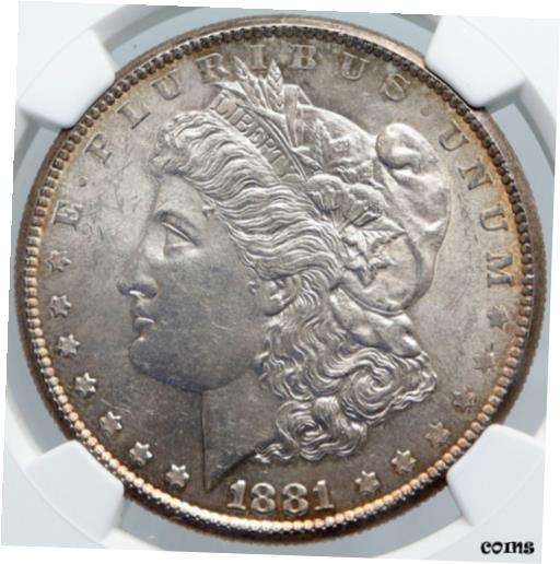 ڶ/ʼݾڽա ƥ    [̵] 1881 S UNITED STATES of America SILVER Morgan US Dollar Coin EAGLE MS NGC i89167
