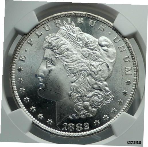 ڶ/ʼݾڽա ƥ    [̵] 1882 CC UNITED STATES of America SILVER Morgan US Dollar Coin EAGLE NGC i79659