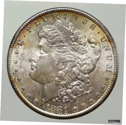 ڶ/ʼݾڽա ƥ    [̵] 1881S UNITED STATES of America SILVER Morgan Antique US Dollar Coin EAGLE i93048