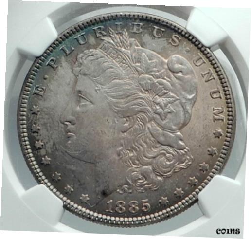 ڶ/ʼݾڽա ƥ    [̵] 1885 UNITED STATES of America SILVER Morgan US Dollar Coin EAGLE NGC MS i78493
