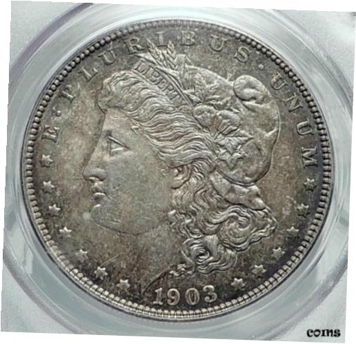 ڶ/ʼݾڽա ƥ    [̵] 1903 UNITED STATES of America SILVER Morgan US Dollar Coin EAGLE PCGS MS i78487