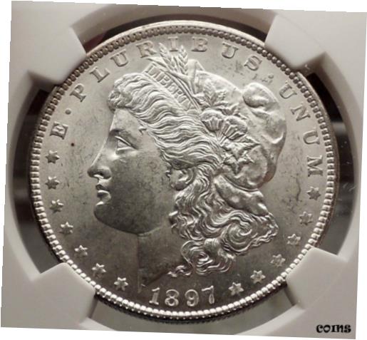 ڶ/ʼݾڽա ƥ    [̵] 1897 MORGAN SILVER DOLLAR United States of America USA Coin NGC MS 63 i57743