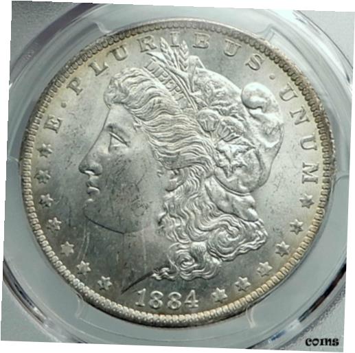 ڶ/ʼݾڽա ƥ    [̵] 1884 UNITED STATES of America SILVER Morgan US Dollar Coin EAGLE PCGS MS i78496