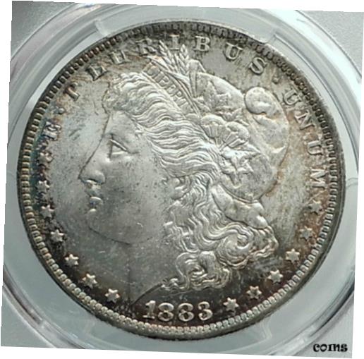 ڶ/ʼݾڽա ƥ    [̵] 1883 UNITED STATES of America SILVER Morgan US Dollar Coin EAGLE PCGS MS i78881