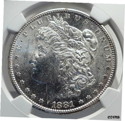 ڶ/ʼݾڽա ƥ    [̵] 1881 S UNITED STATES of America SILVER Morgan US Dollar Coin EAGLE NGC MS i79853