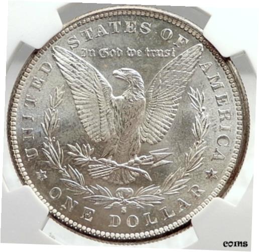 ڶ/ʼݾڽա ƥ    [̵] 1881 UNITED STATES of America SILVER Morgan US Dollar Coin w EAGLE NGC MS i75039