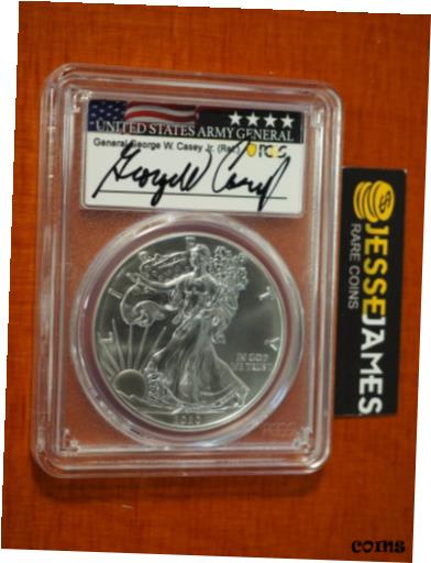 ڶ/ʼݾڽա ƥ    [̵] 2020 (P) SILVER EAGLE PCGS MS69 GENERAL GEORGE W. CASEY SIGNED EMERGENCY ISSUE